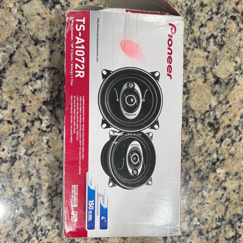 PIONEER TS-A1072R Black Car Speakers